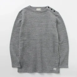 KEPANI / Raffy brushed lining Boat Neck Sweatshirt Basque Shirt