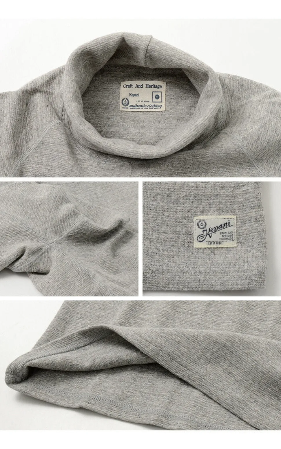 KEPANI / Raffy Stretch Fleece Turtleneck Long Sleeve Tee