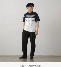 LACOSTE / Stripe T-Shirt