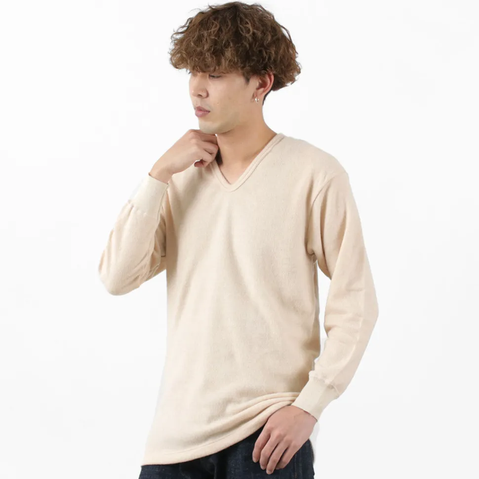 LOCALINA MERIYASU / U-Neck Cashmere Blend Long Sleeve Inner