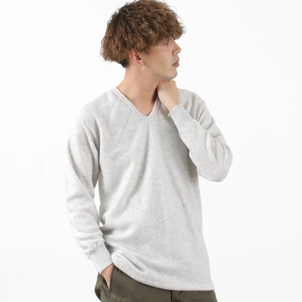 LOCALINA MERIYASU / U-Neck Cashmere Blend Long Sleeve Inner