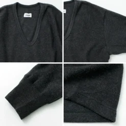 LOCALINA MERIYASU / U-Neck Cashmere Blend Long Sleeve Inner