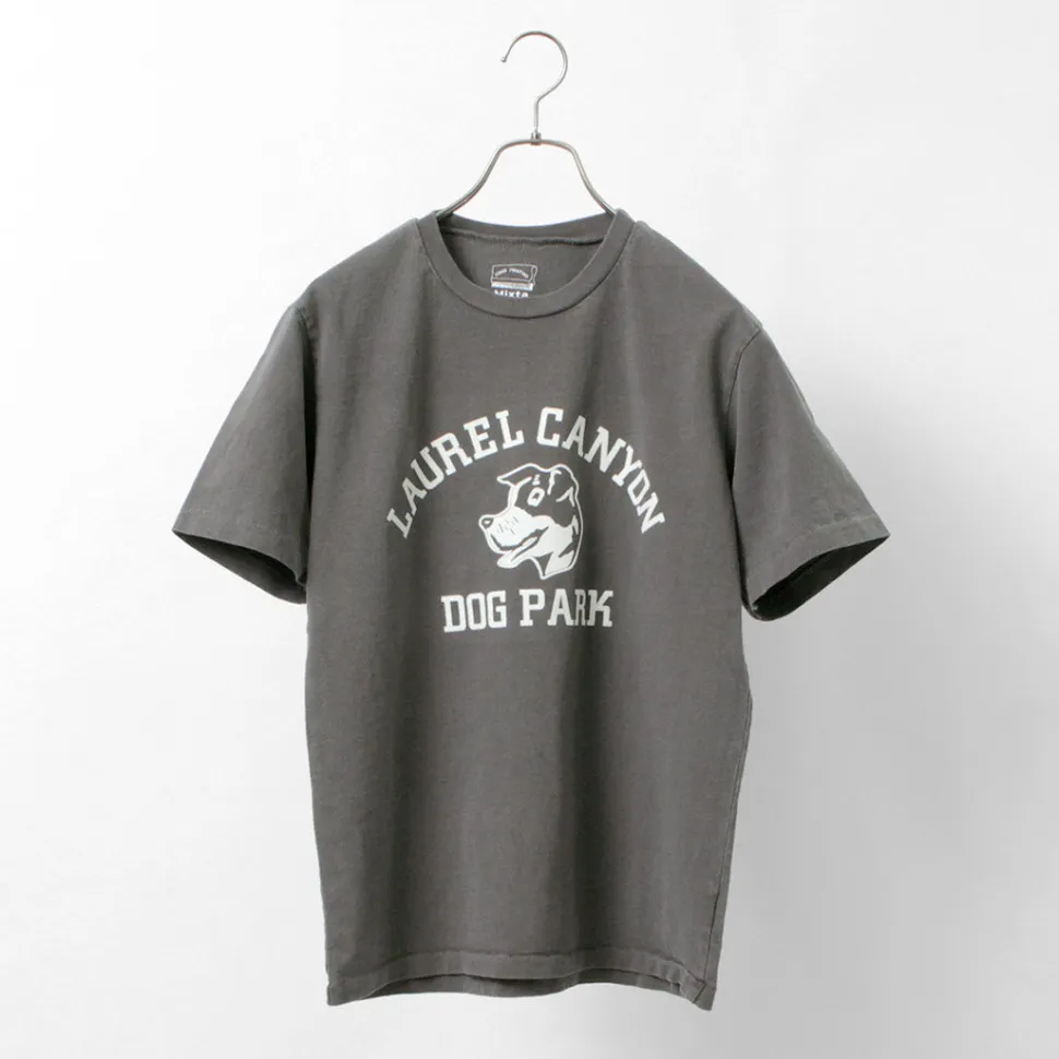 MIXTA / Basic crew print T-shirt (dog park)