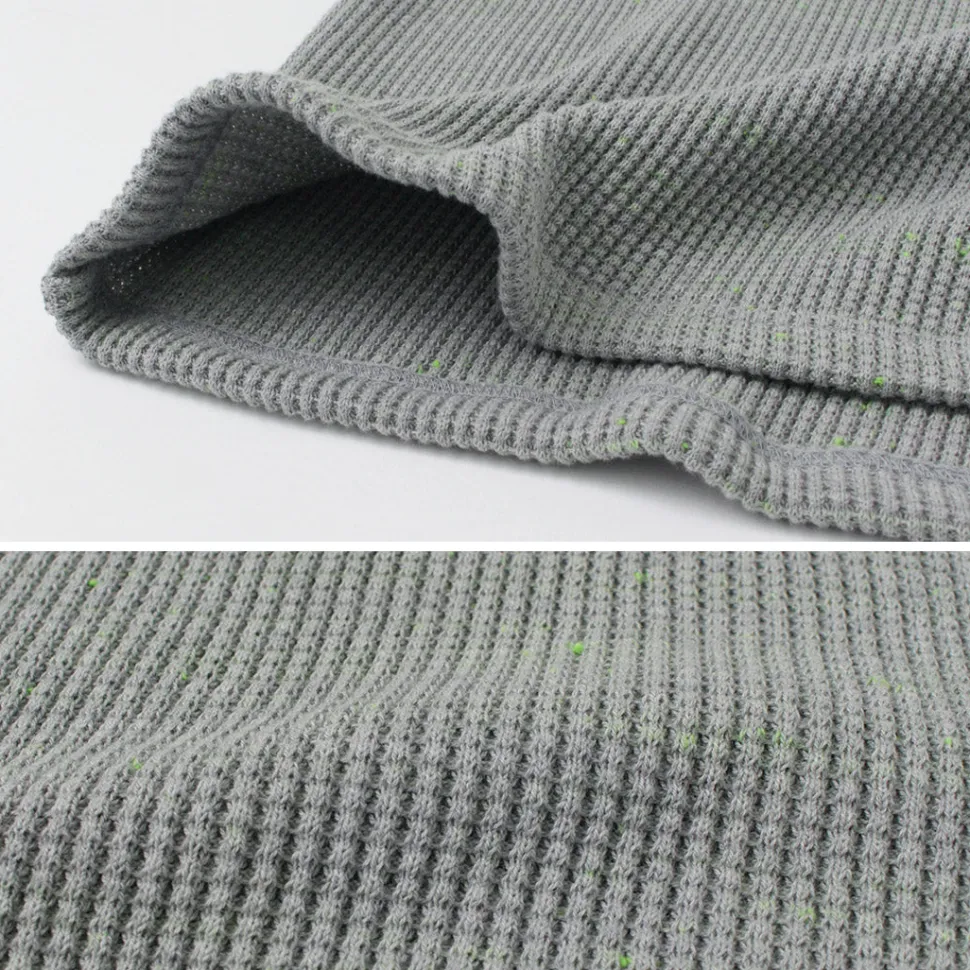 MOC T / Heavy Neon Waffle Henry Neck Pullover