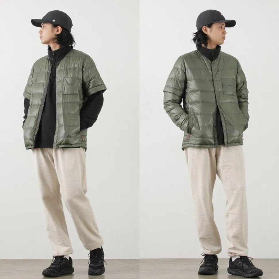 NANGA / Inner Down Cardigan Detachable Sleeve