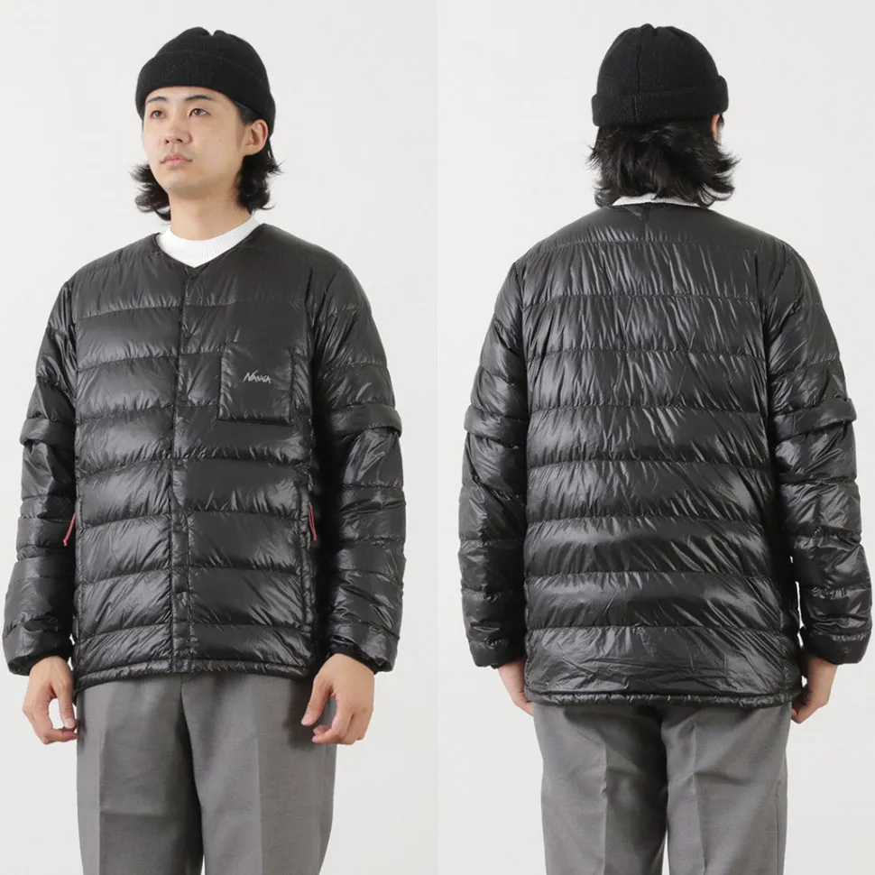 NANGA / Inner Down Cardigan Detachable Sleeve
