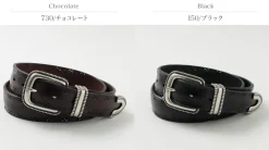 ORCIANI / Bull Soft punched leather belt with metal tip