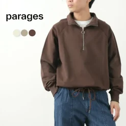 PARAGES / Battle Half Zip Sweatshirt