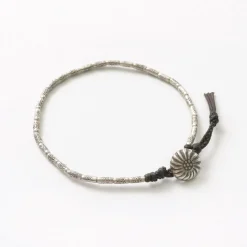 PHADUA / Karen Silver Beaded Concho Anklet