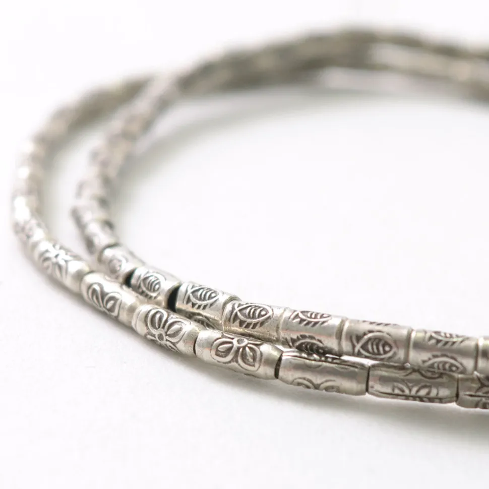 PHADUA / Karen Silver Beaded Concho Anklet