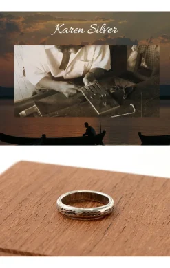PHADUA / Karen Silver Ring / Long Leaf