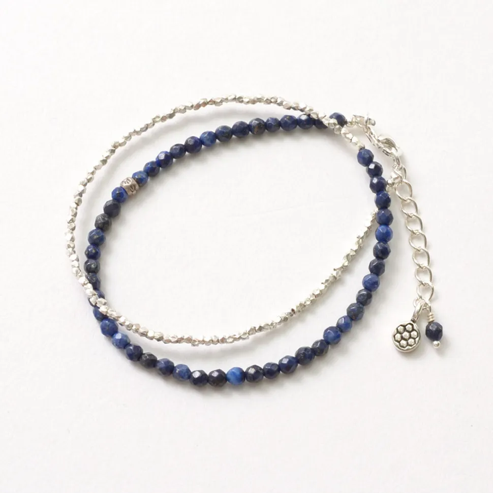 PHADUA / Lapis Lazuli W-Wrap Bracelet