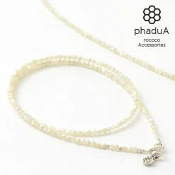 PHADUA / Mother of Shell 2mm Cut Beads Necklace/Anklet