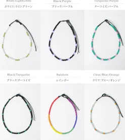 PHADUA / Multicolor glass bead anklet