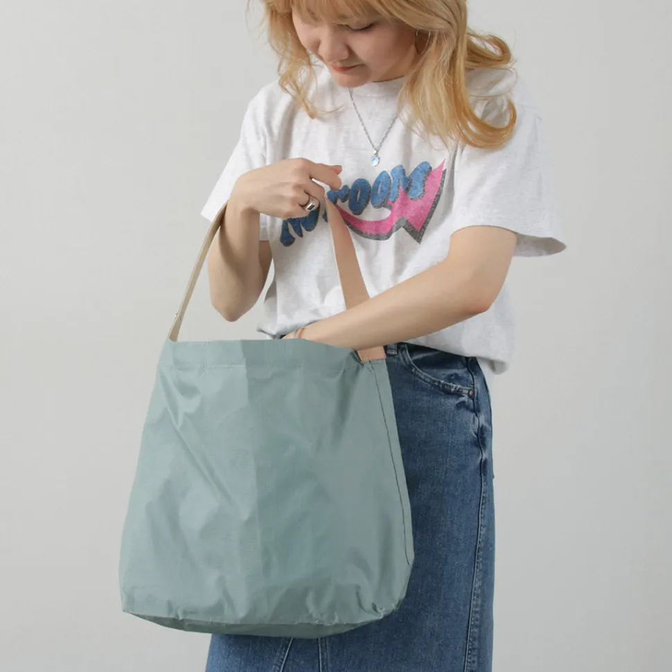 PHADUA / Ripstop Nylon Leather Sack/Shoulder Bag