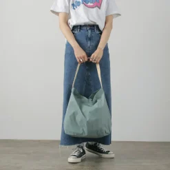 PHADUA / Ripstop Nylon Leather Sack/Shoulder Bag