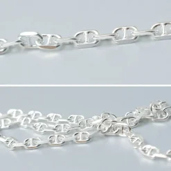 PHADUA / Semi solid anchor chain anklet 925 silver