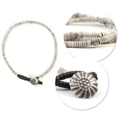 PHADUA / Shell Beads / Wax Cord Bracelet