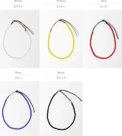 PHADUA / Solid glass bead anklet
