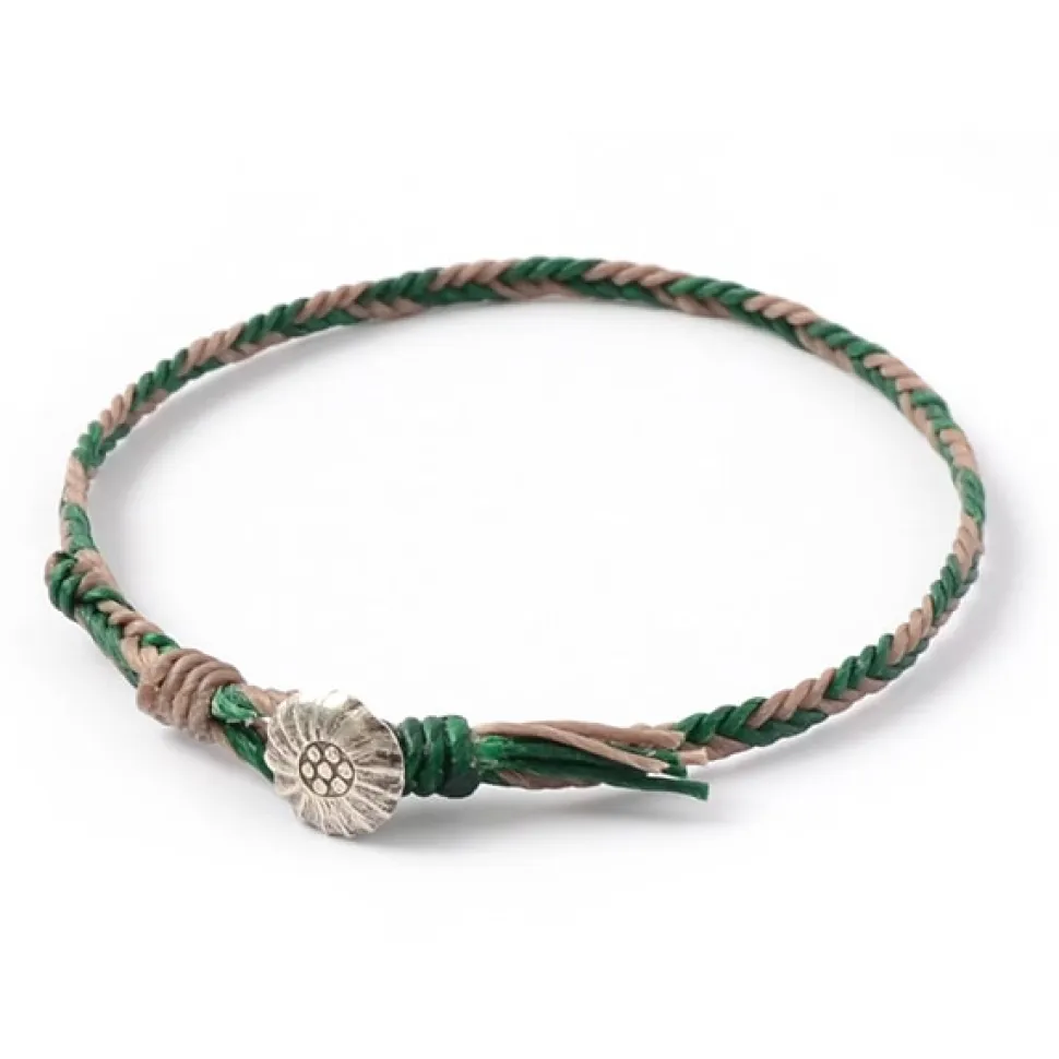 PHADUA / 2-Tone Wax Cord Concho Anklet