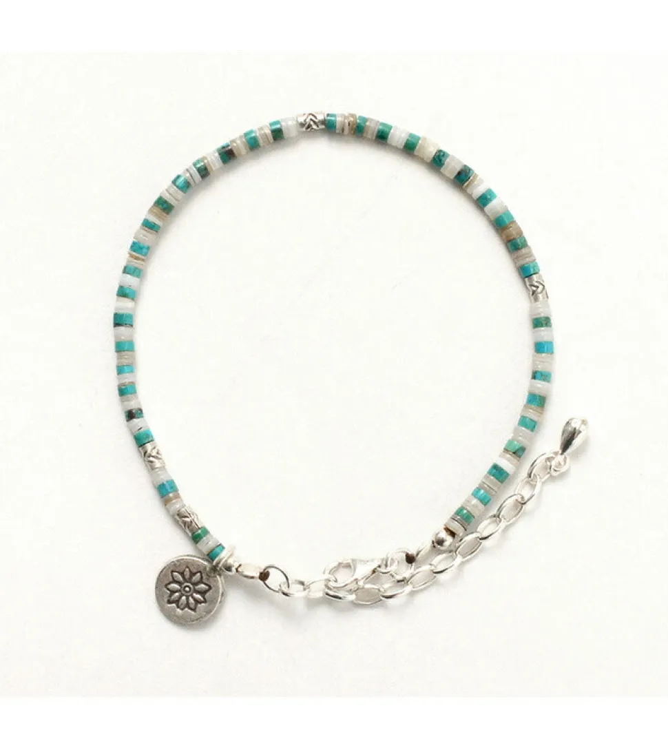PHADUA / Turquoise and Shell Anklet
