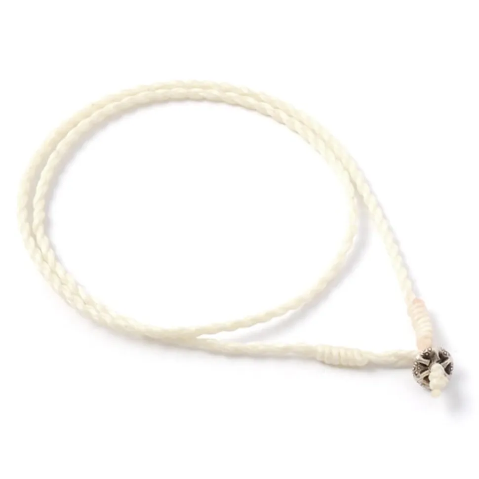 PHADUA / Wax Cord Silver Choker Necklace