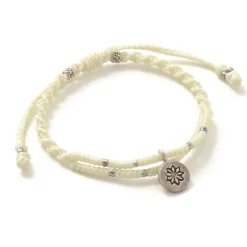 PHADUA / Wax Cord Silver Double-Strand Top Bracelet