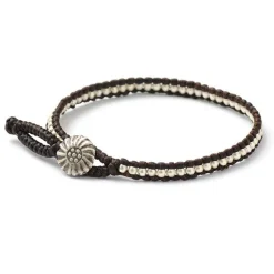 PHADUA / Wax cord single strand concho anklet