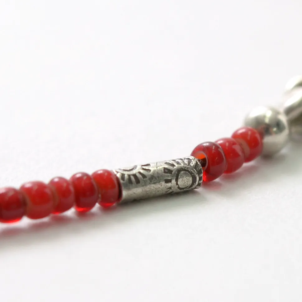 PHADUA / White Heart Antique Beads Necklace