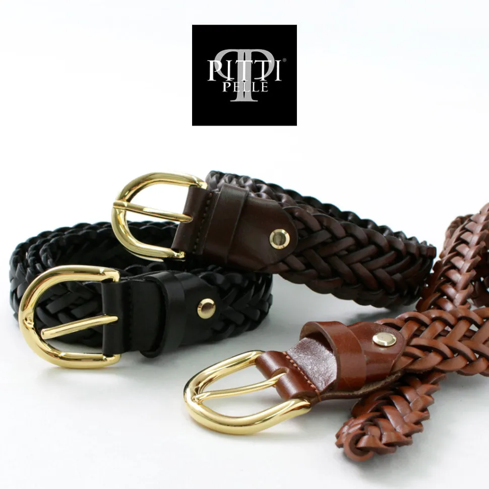 PITTI PELLE / Mesh Leather Belt 30mm width