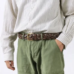 PITTI PELLE / Mesh Leather Belt 35mm width 4mm thick