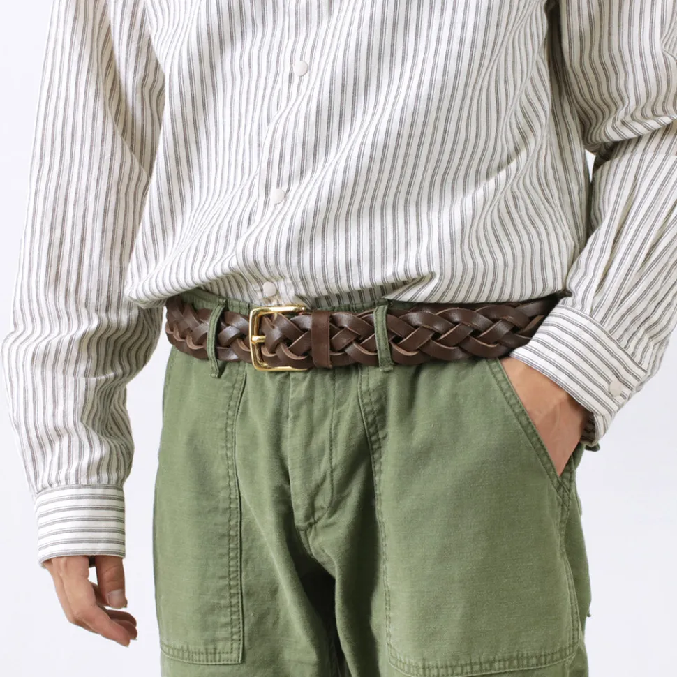 PITTI PELLE / Mesh Leather Belt 35mm width 4mm thick
