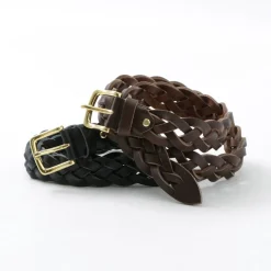 PITTI PELLE / Mesh Leather Belt 35mm width 4mm thick