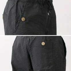 RE MADE IN TOKYO JAPAN / Coded COOLMAX seersucker ankle trousers