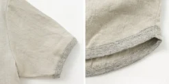 RE MADE IN TOKYO JAPAN / French Linen Henley Neck T-Shirt