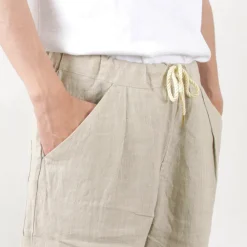 RE MADE IN TOKYO JAPAN / French Linen Tucked Pants