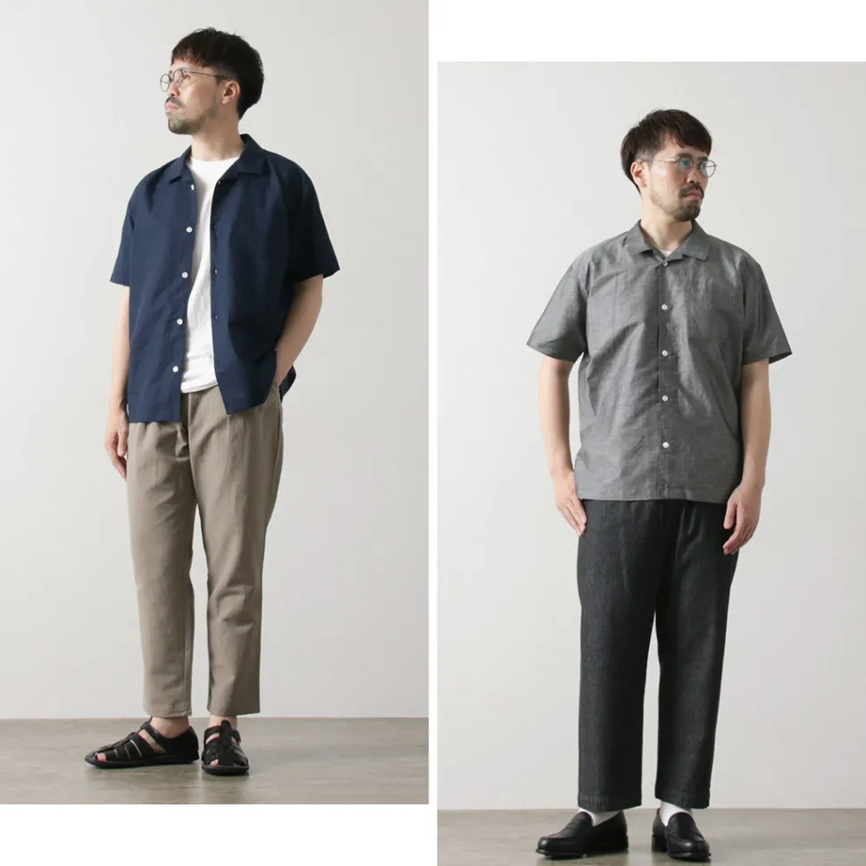 RE MADE IN TOKYO JAPAN / Herdmans Linen Open Collar Shirt