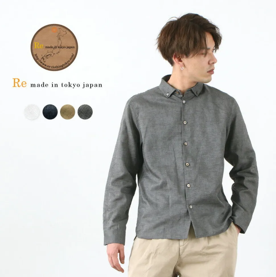 RE MADE IN TOKYO JAPAN / Linen Canvas Split Raglan Shirt