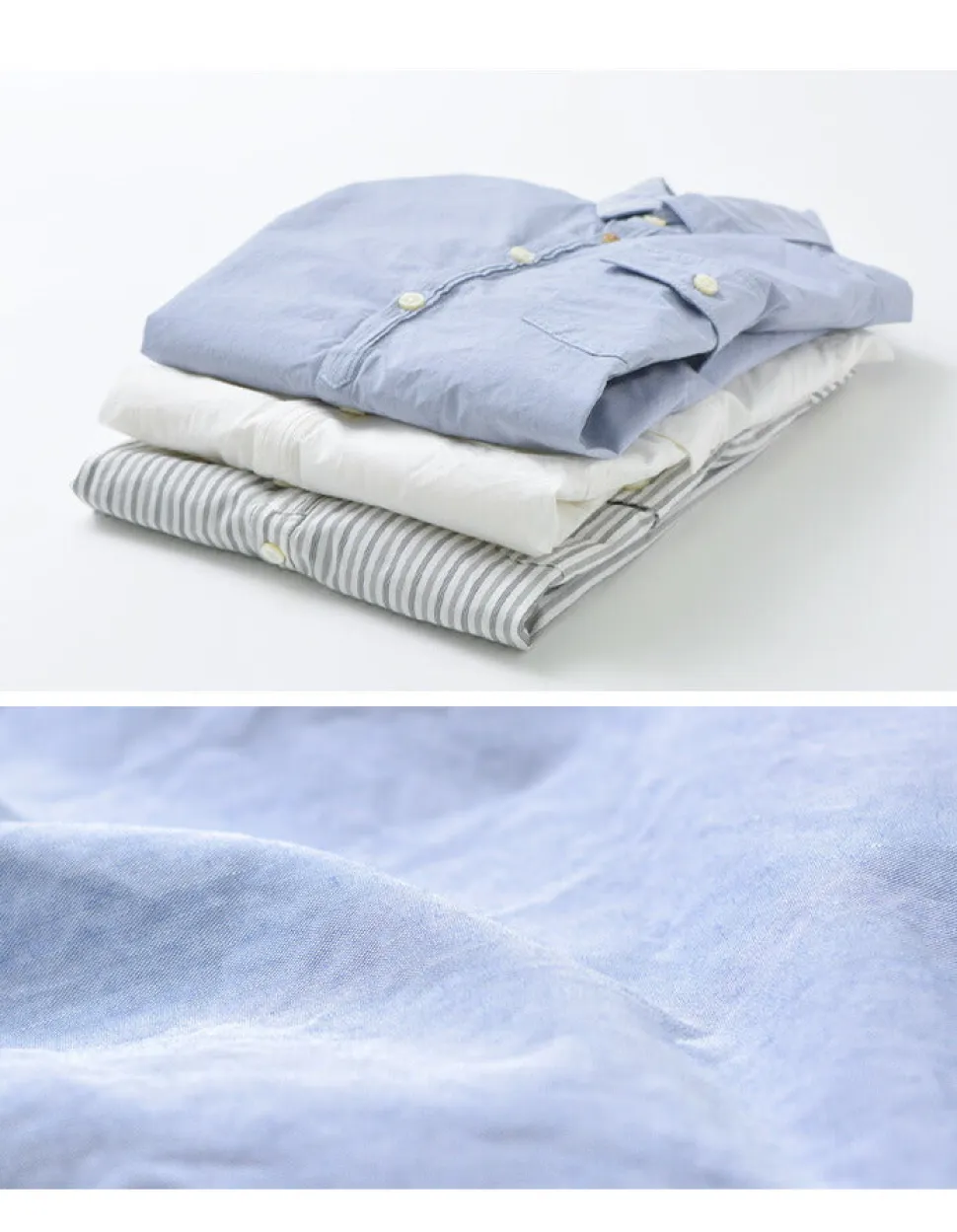 RE MADE IN TOKYO JAPAN / Supima Typewriter Round Hem Shirt