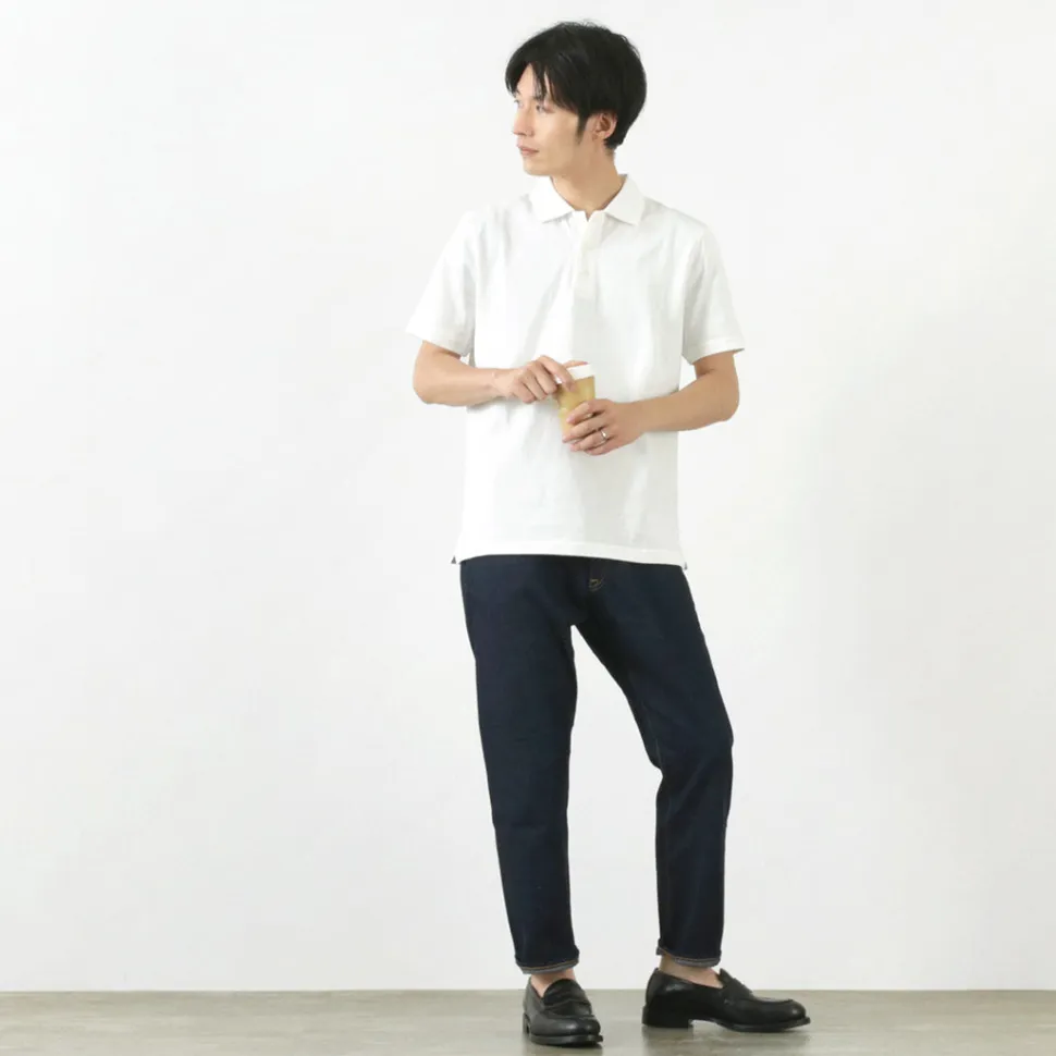 RE MADE IN TOKYO JAPAN / SUVIN GOLD COTTON KNIT SHIRT