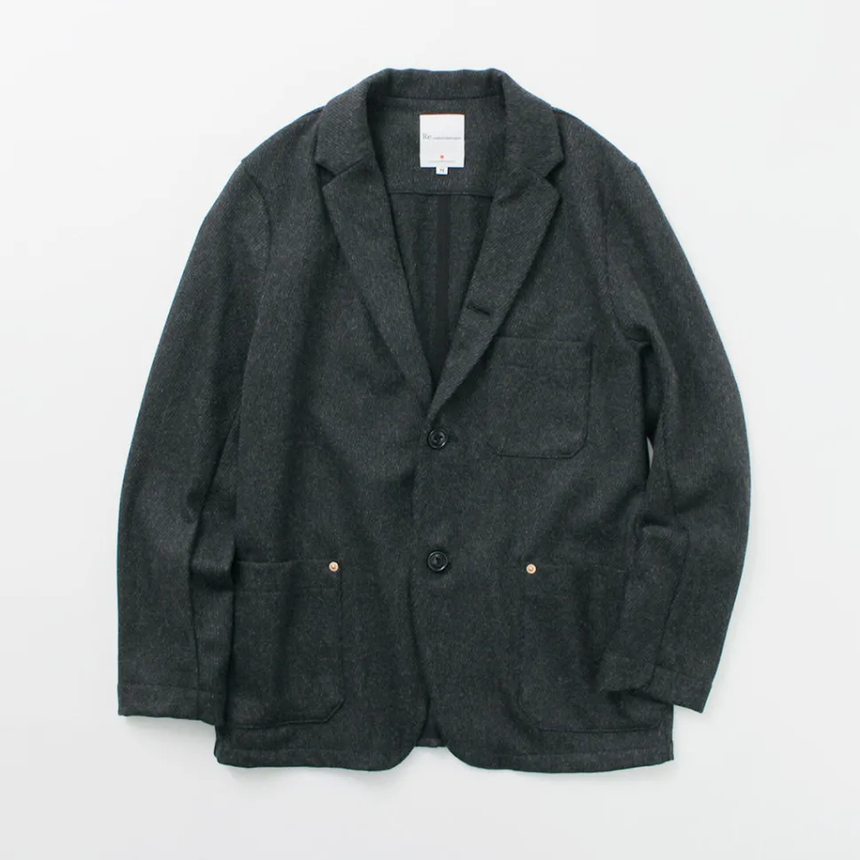 RE MADE IN TOKYO JAPAN / Wool Cashmere Kersey Coverall Jacket