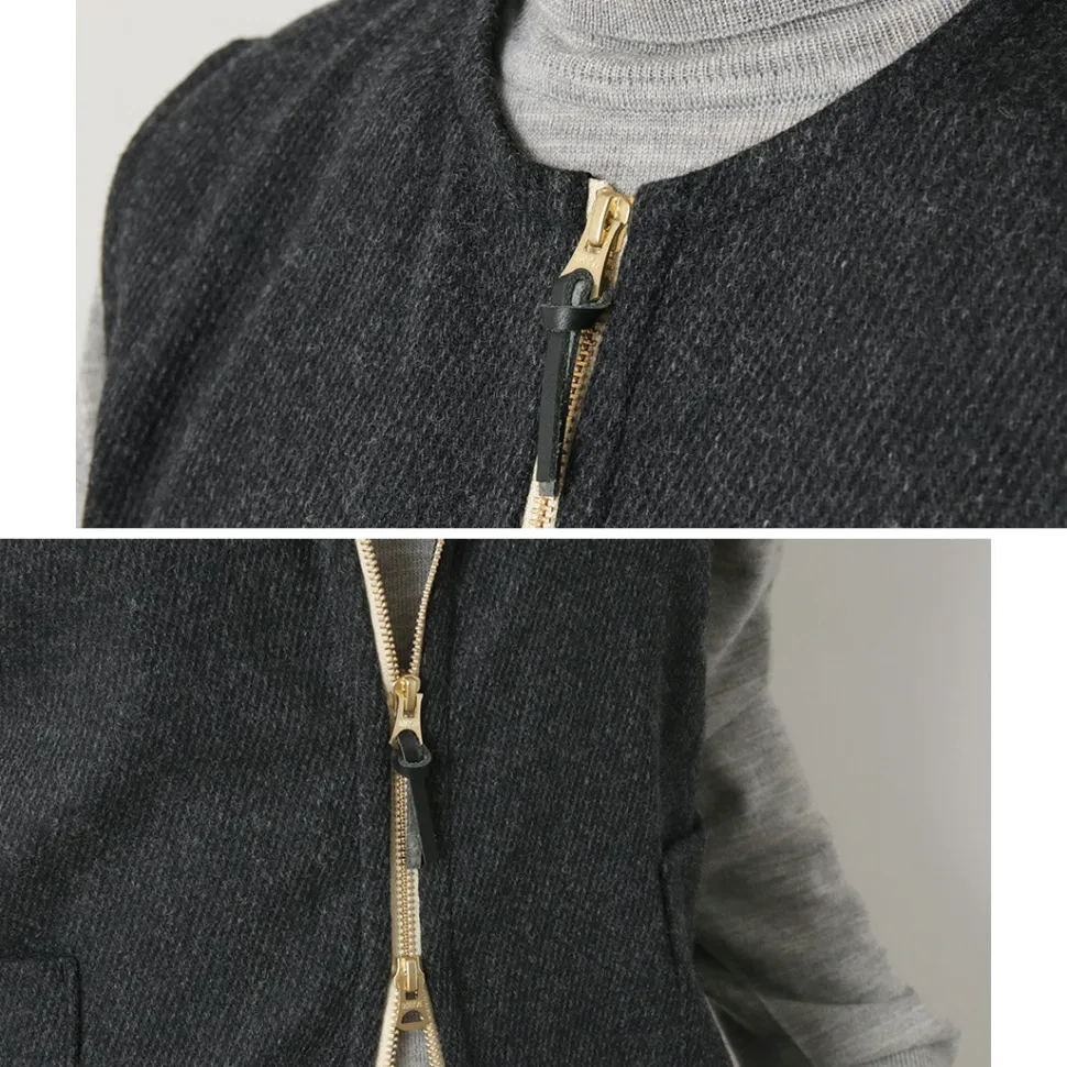 RE MADE IN TOKYO JAPAN / Wool Cashmere Kersey Crew Vest