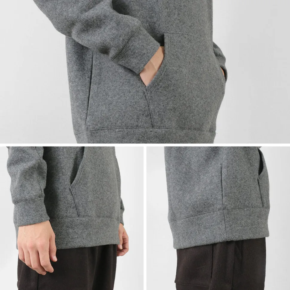 RE MADE IN TOKYO JAPAN / Wool Melton Pullover Hoodie