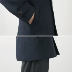 RE MADE IN TOKYO JAPAN / Wool Melton Stand Collar Pea Coat