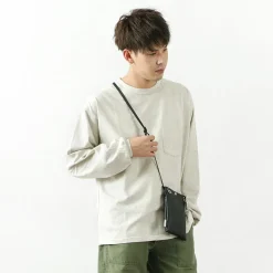 REMI RELIEF / Melange jersey long sleeve crew pocket T-shirt