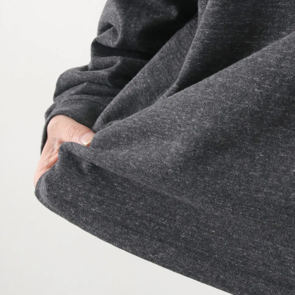 REMI RELIEF / Melange Jersey Long Sleeve Henley Neck Pocket T-Shirt