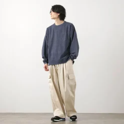 REMI RELIEF / Melange jersey long sleeve pocket T-shirt