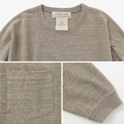 REMI RELIEF / Melange jersey long sleeve pocket T-shirt