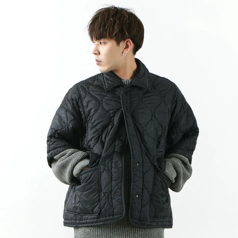 REMI RELIEF / Military Ripstop Short Sleeve Quilted Shirt Jacket