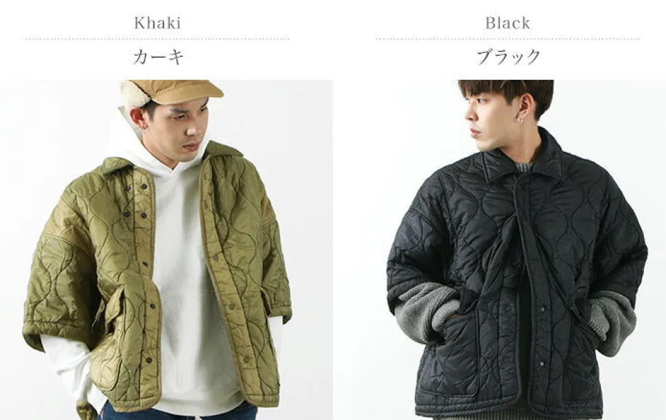 REMI RELIEF / Military Ripstop Short Sleeve Quilted Shirt Jacket